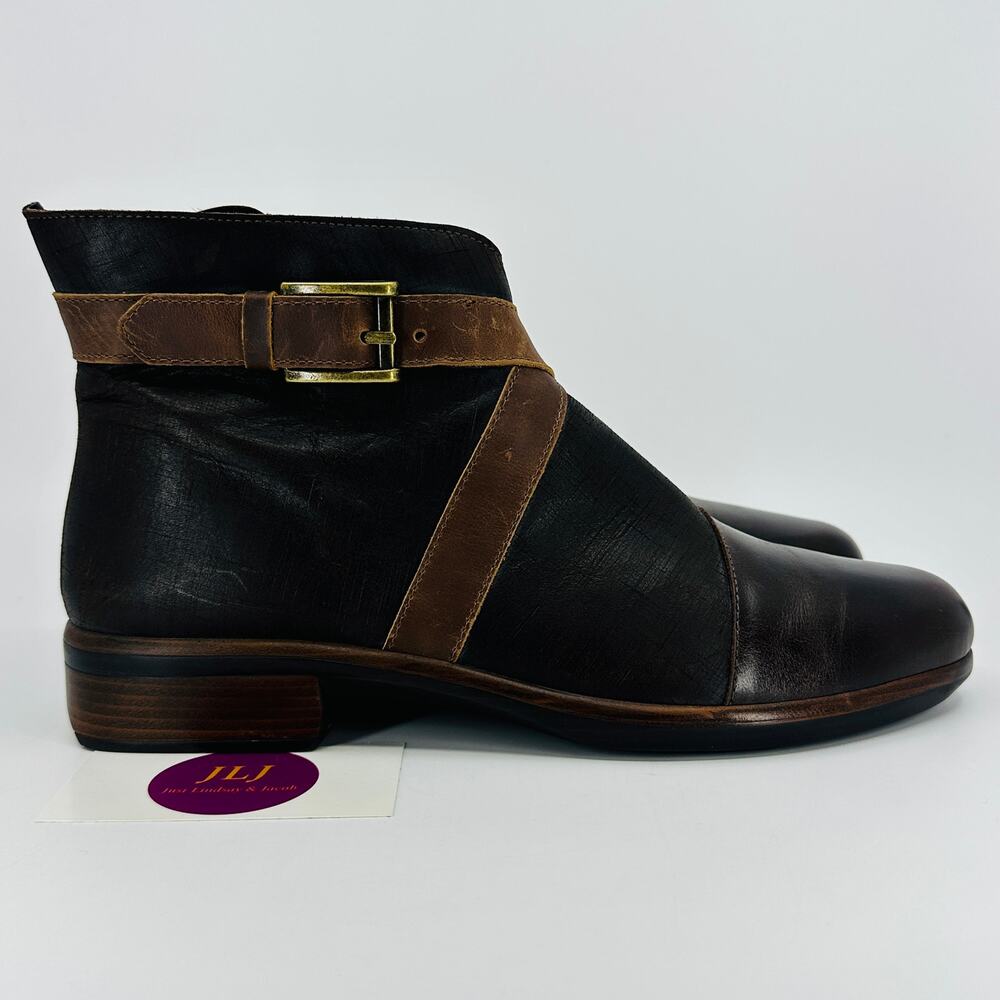 Naot Women's Boreas Walnut Leather Comfort Ankle Boots Size 41 EU/ 10 US
